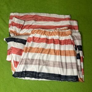 SHEIN Curve Red and White Striped Skirt
